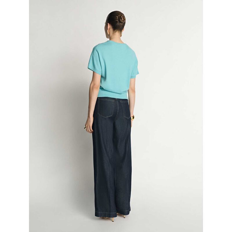 Veronika Maine Cotton Cashmere Knit Tee image number 1
